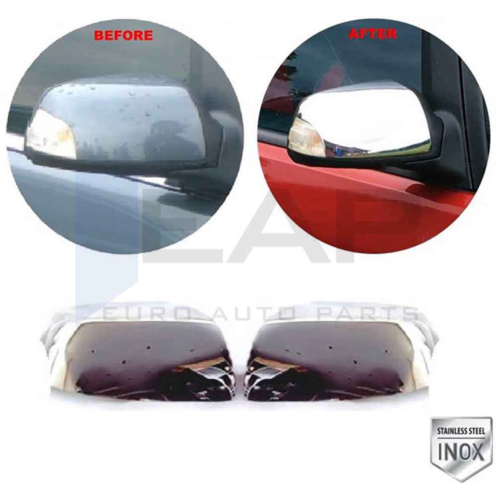 Mirror Cover 2 Pcs. (With Signal) - Stainless Steel