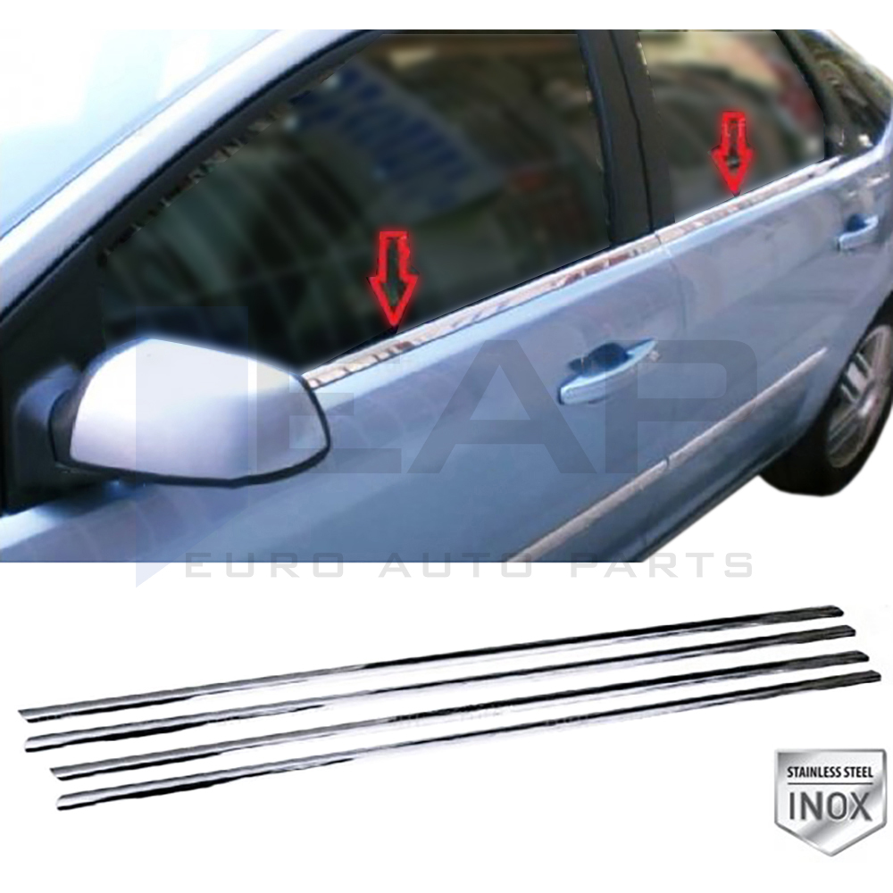 Window Frame Garnish - 4 Pcs - Stainless Steel
