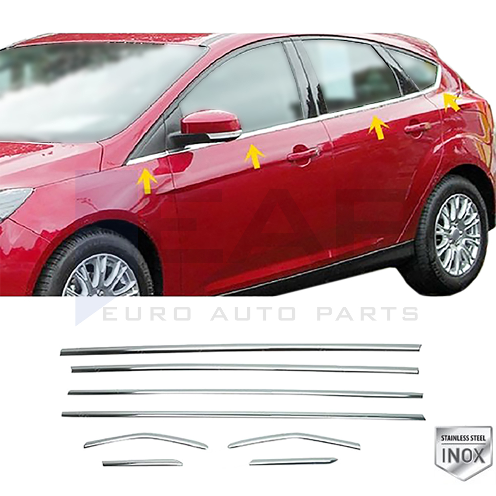 Window Frame Garnish - 8 Pcs - Stainless Steel