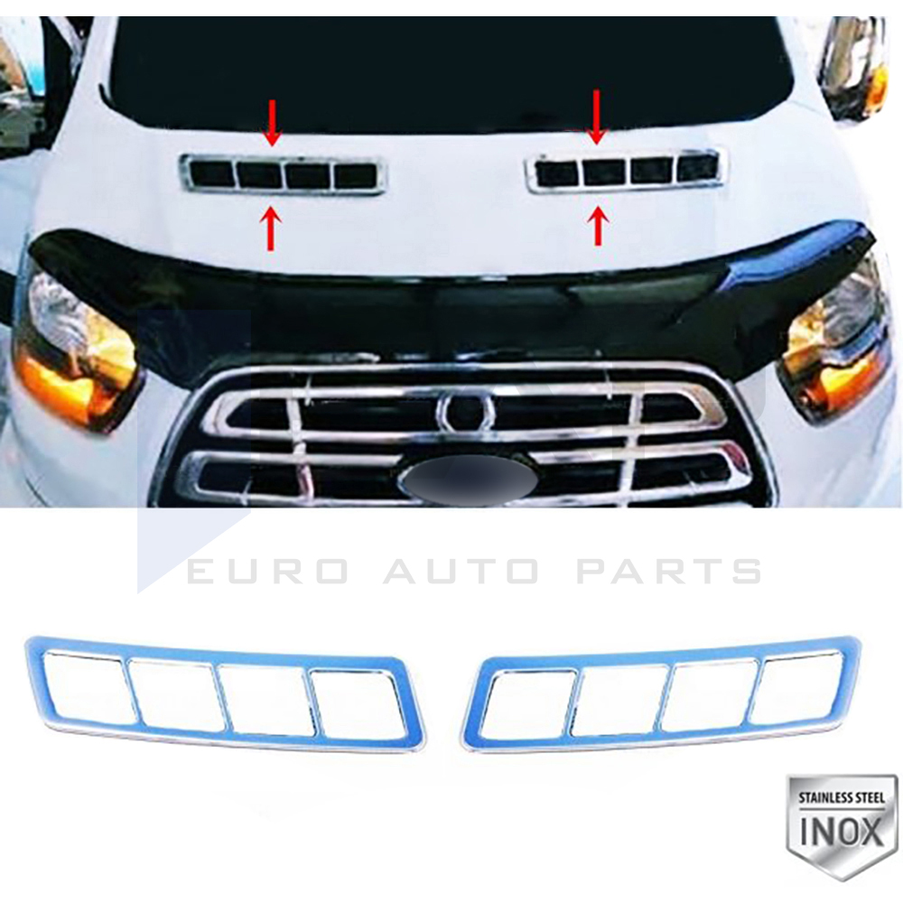 Front Hood Vent Grille - 2 Pcs - Stainless Steel