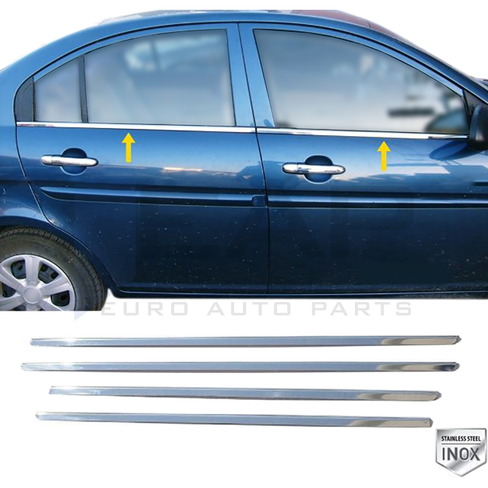 Window Frame Garnish - 4 Pcs - Stainless Steel