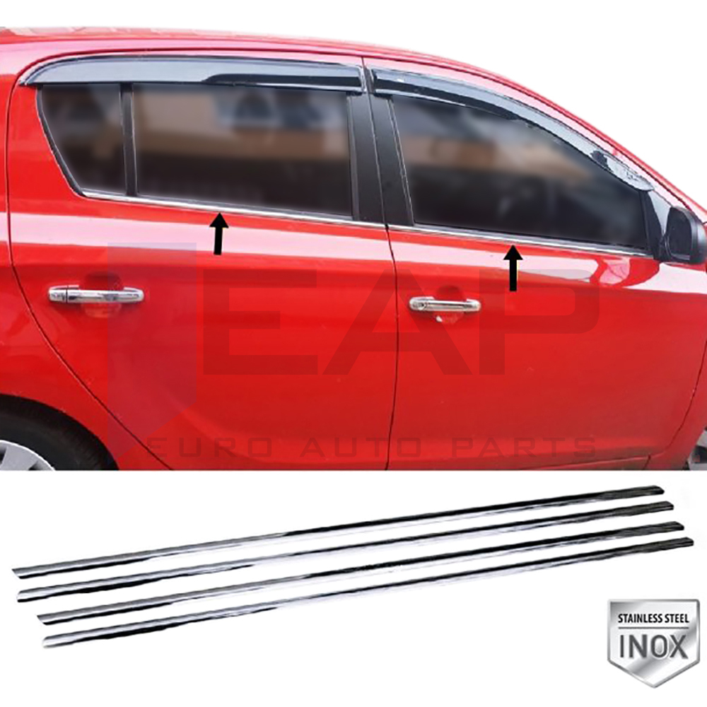 Window Frame Garnish - 4 Pcs - Stainless Steel