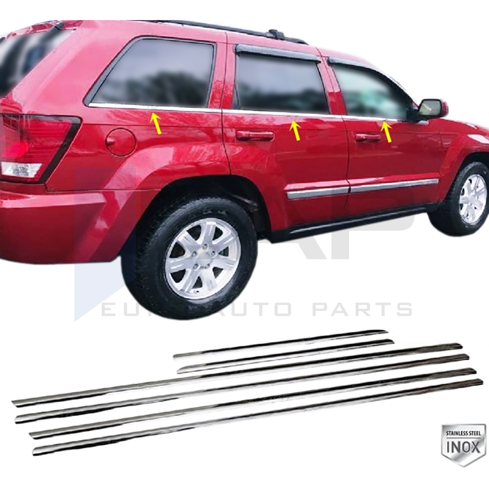 Window Frame Garnish - 6 Pcs - Stainless Steel