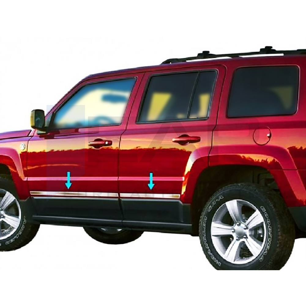 Side Door Trim - 4 Pcs - Stainless Steel