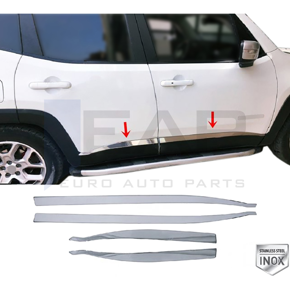 Side Door Trim - 4 Pcs - Stainless Steel