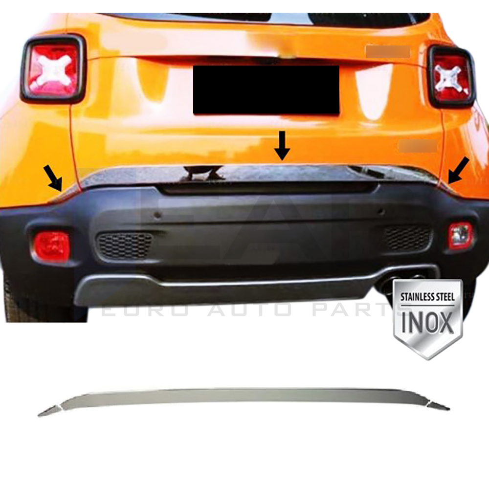 Trunk Lid Trim - 3 Pcs - Stainless Steel