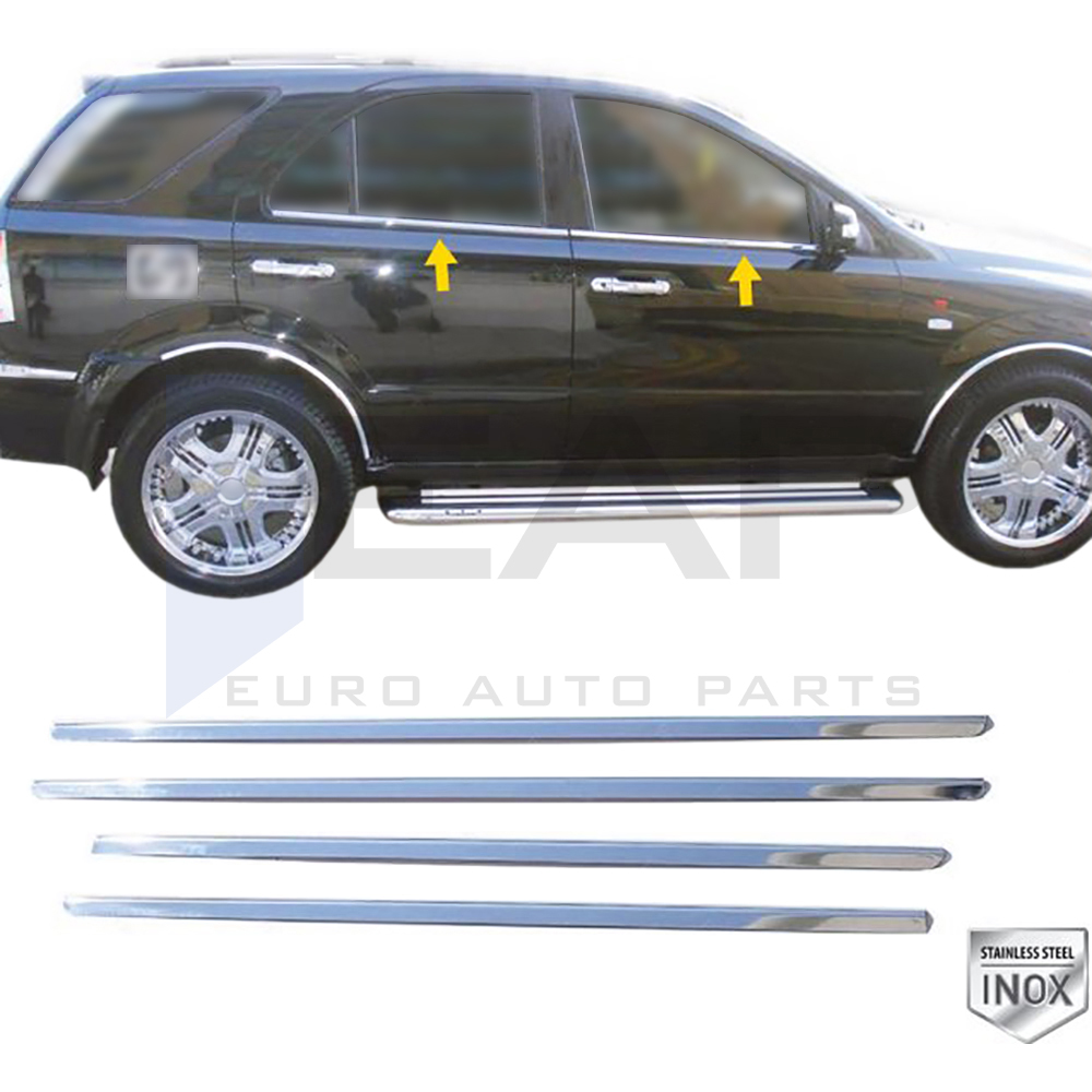 Window Frame Garnish - 4 Pcs - Stainless Steel