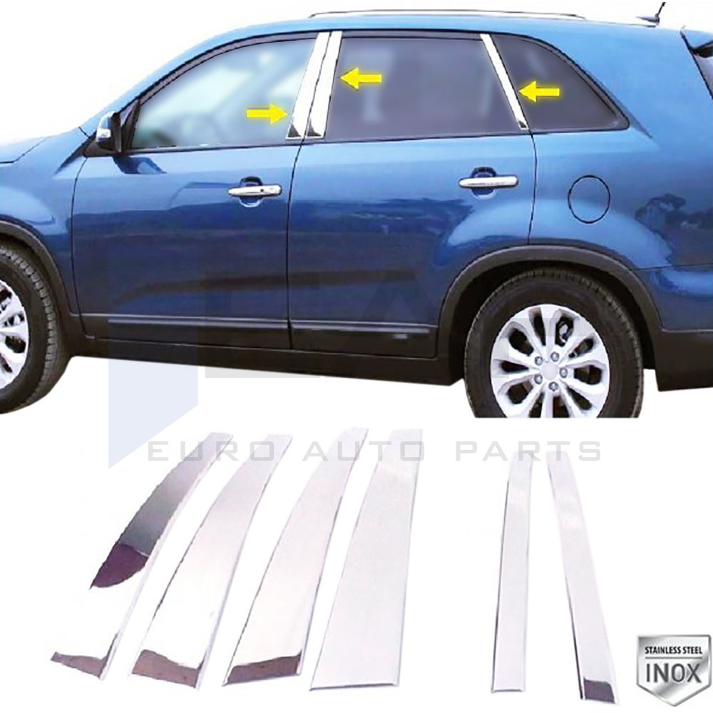 Door Post Set - 6 Pcs - Stainless Steel