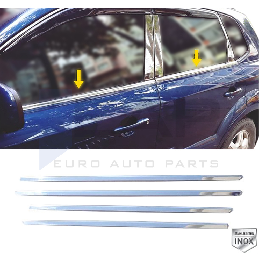 Window Frame Garnish - 4 Pcs - Stainless Steel
