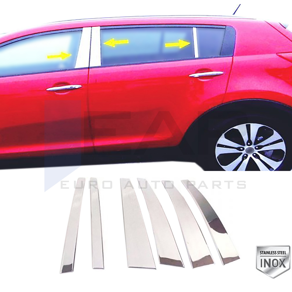 Door Post Set - 6 Pcs - Stainless Steel