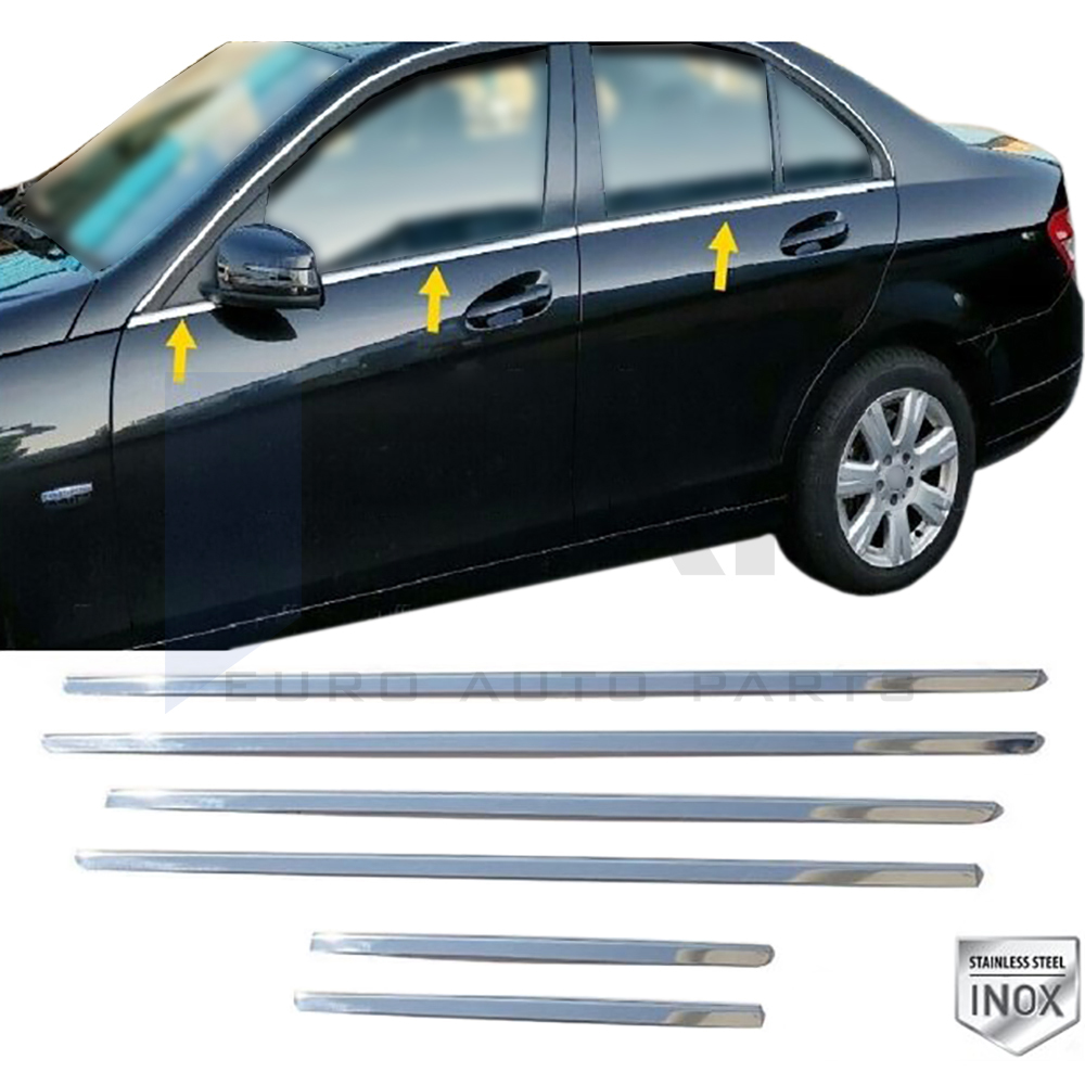 Window Frame Garnish - 6 Pcs - Stainless Steel
