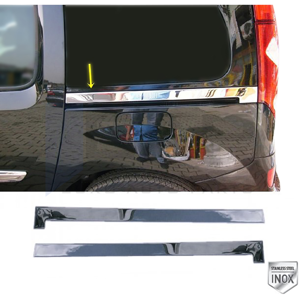 Side Door Rail Trim - 2 Pcs - Stainless Steel