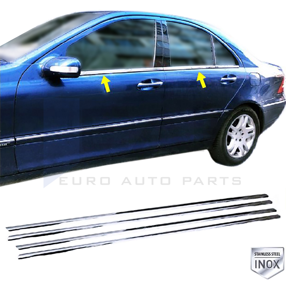Window Frame Garnish - 4 Pcs - Stainless Steel