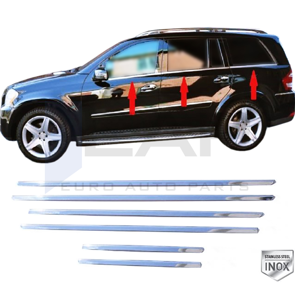 Window Frame Garnish - 6 Pcs - Stainless Steel
