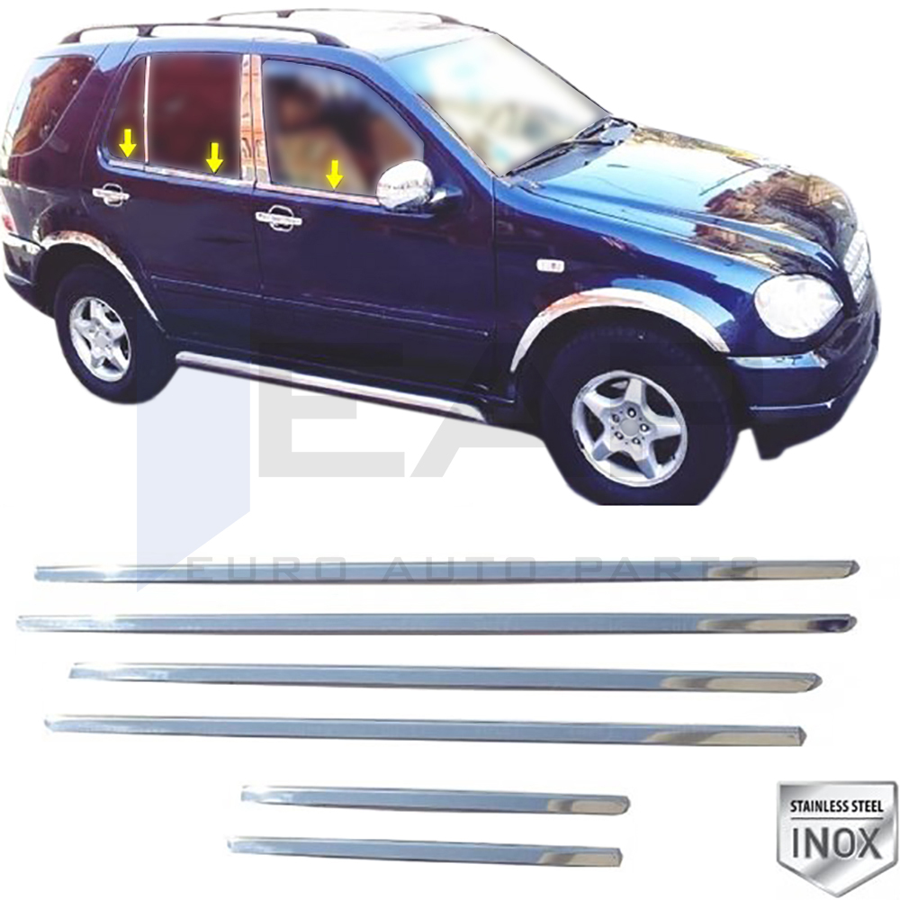 Window Frame Garnish - 6 Pcs - Stainless Steel