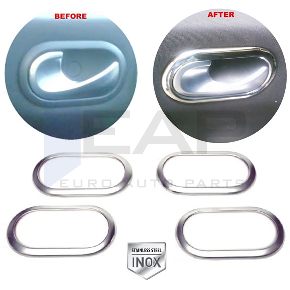 Exterior Door Handle Cup Bowl Cover - 4 Doors - Stainless Steel