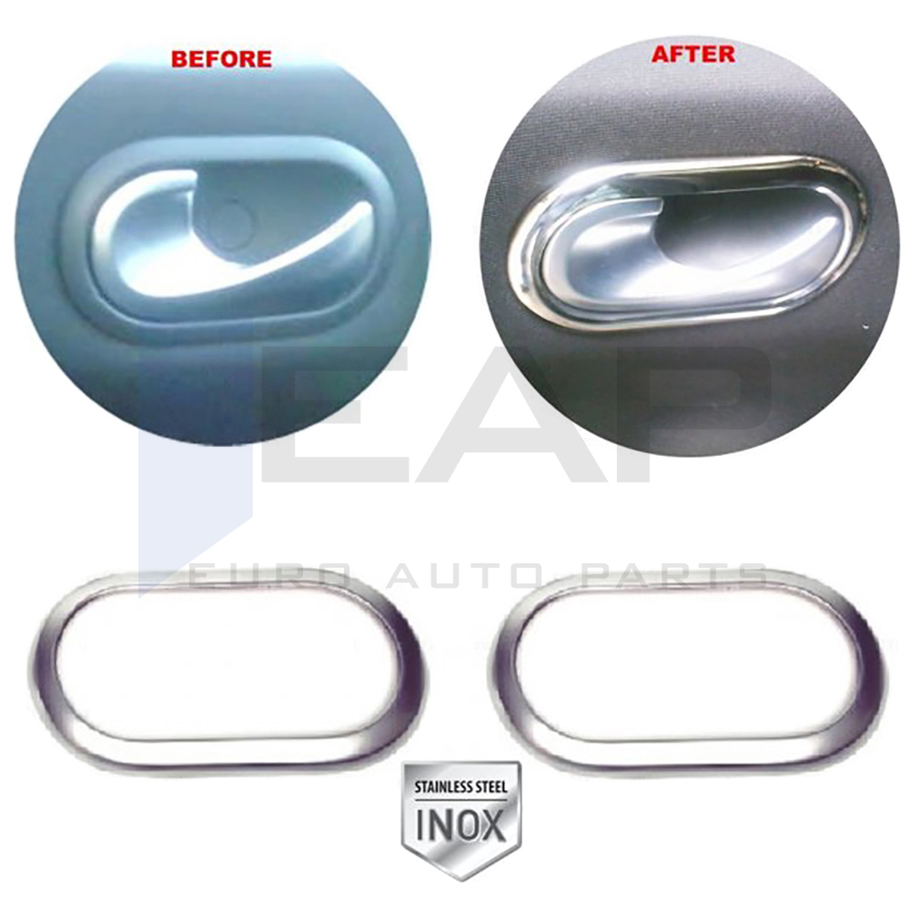 Exterior Door Handle Cup Bowl Cover - 2 Doors - Stainless Steel