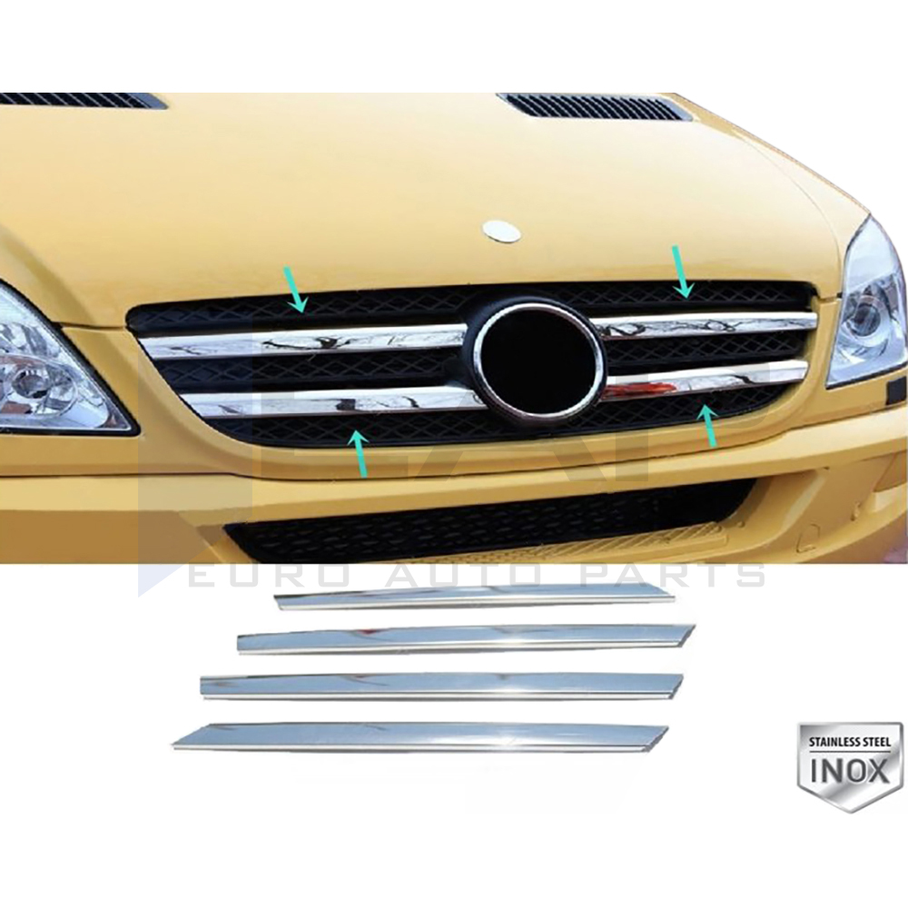 Front Grille - 4 Pcs - Stainless Steel