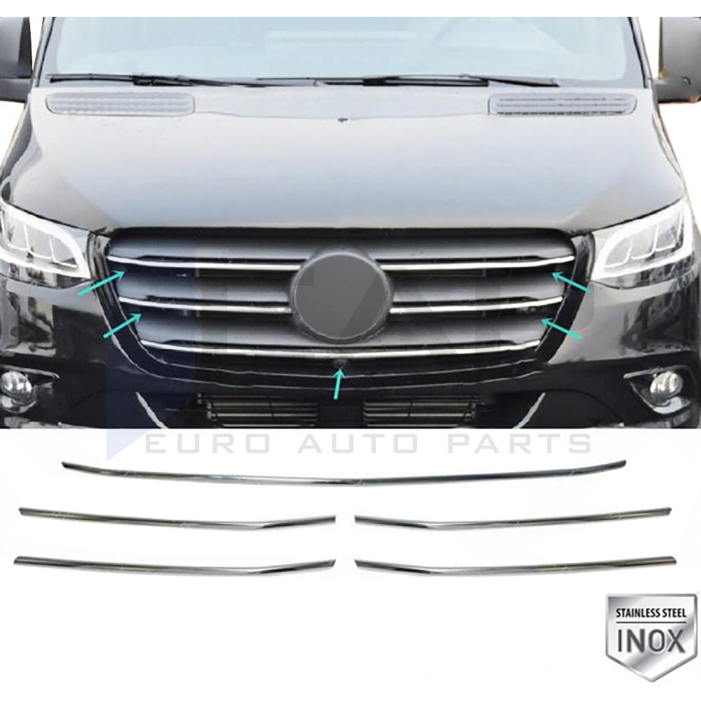Front Grille - 5 Pcs - Stainless Steel