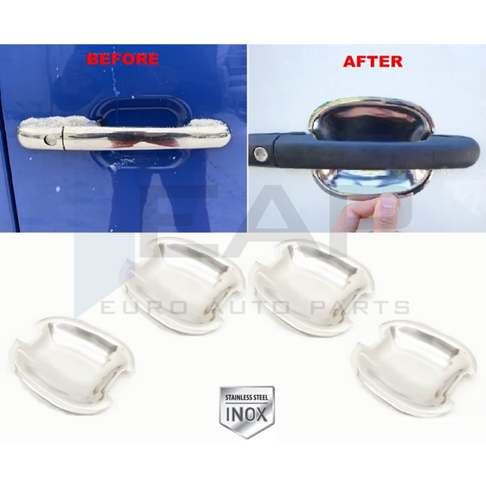 Exterior Door Handle Cup Bowl Cover - 4 Doors - Stainless Steel