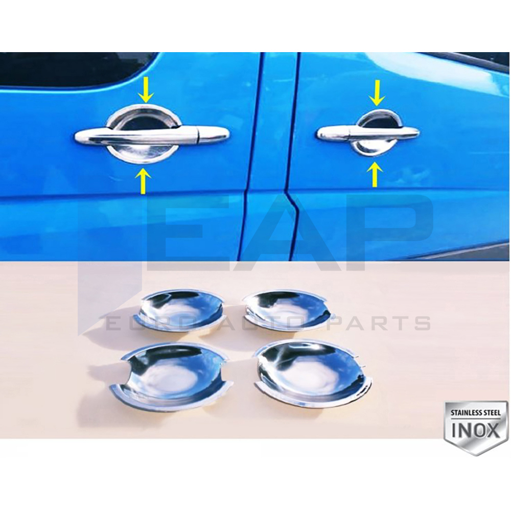 Exterior Door Handle Cup Bowl Cover - 4 Doors - Stainless Steel