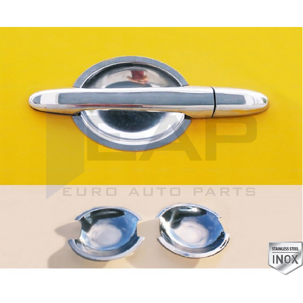 Exterior Door Handle Cup Bowl Cover - 2 Doors - Stainless Steel