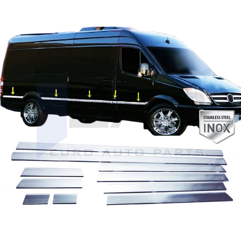 Side Door Trim (Medium Chassis) - 10 Pcs - Stainless Steel