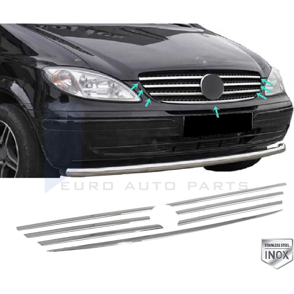 Front Grille - 7 Pcs - Stainless Steel