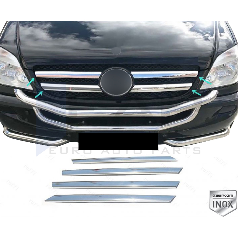 Front Grille - 4 Pcs - Stainless Steel