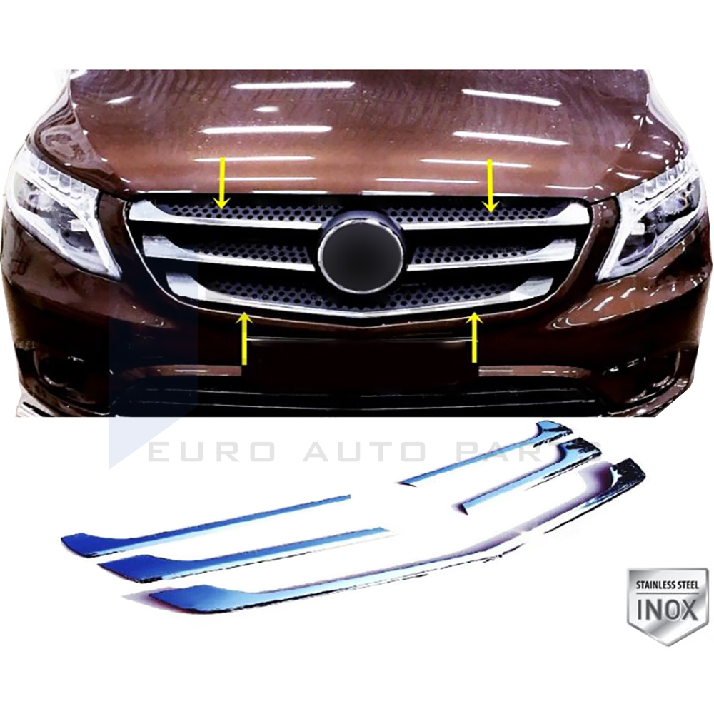 Front Grille - 5 Pcs - Stainless Steel