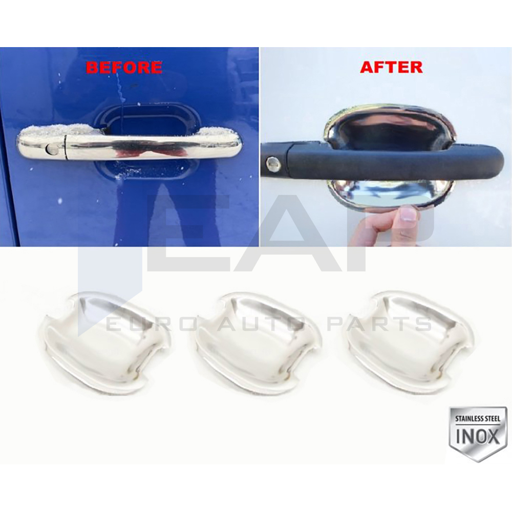 Exterior Door Handle Cup Bowl Cover - 3 Doors - Stainless Steel