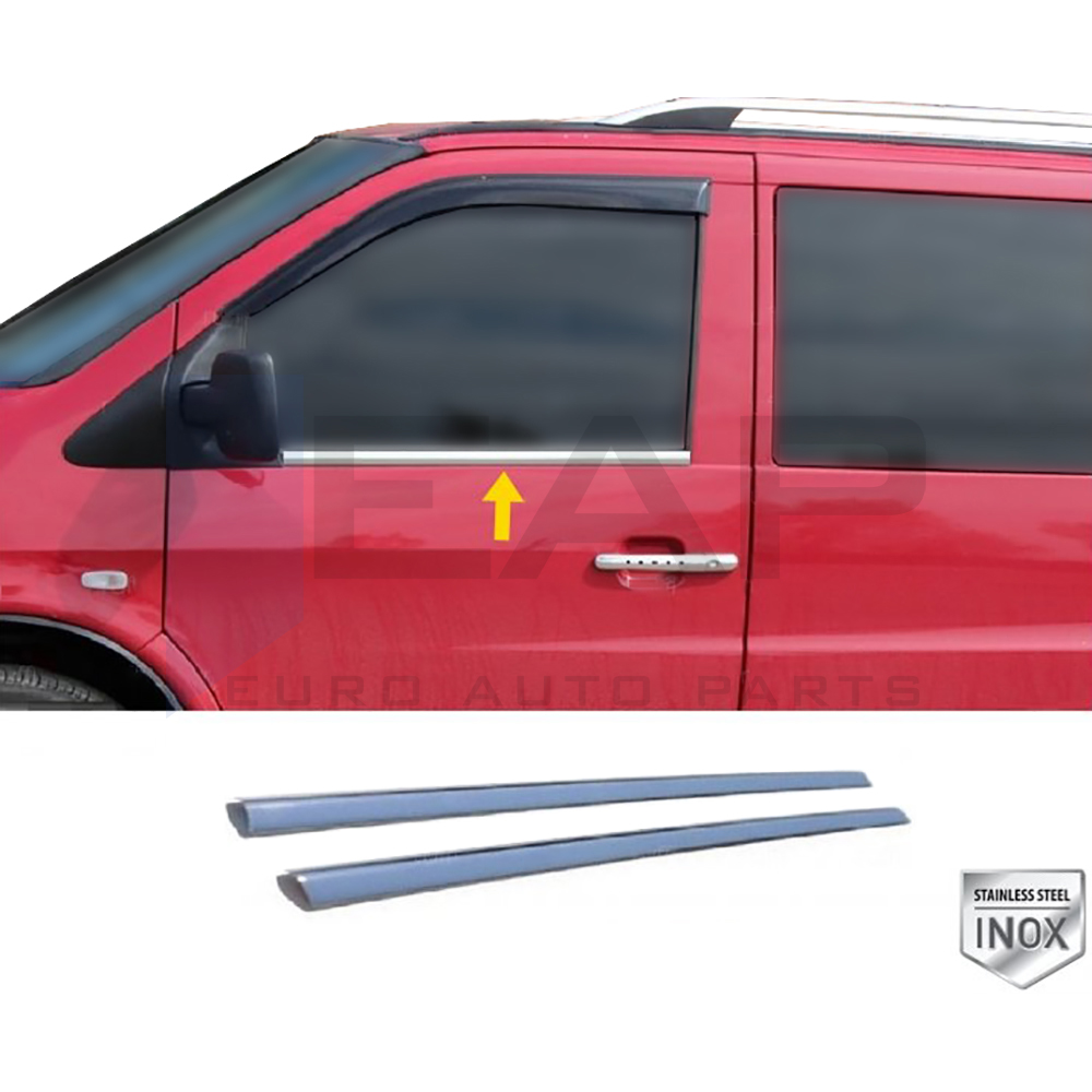 Window Frame Garnish - 2 Pcs - Stainless Steel