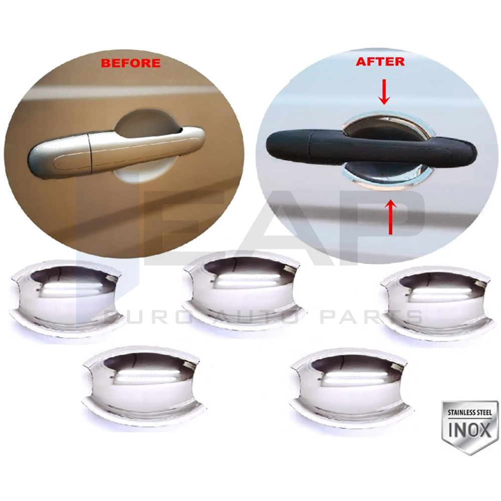 Exterior Door Handle Cup Bowl Cover - 5 Doors - Stainless Steel