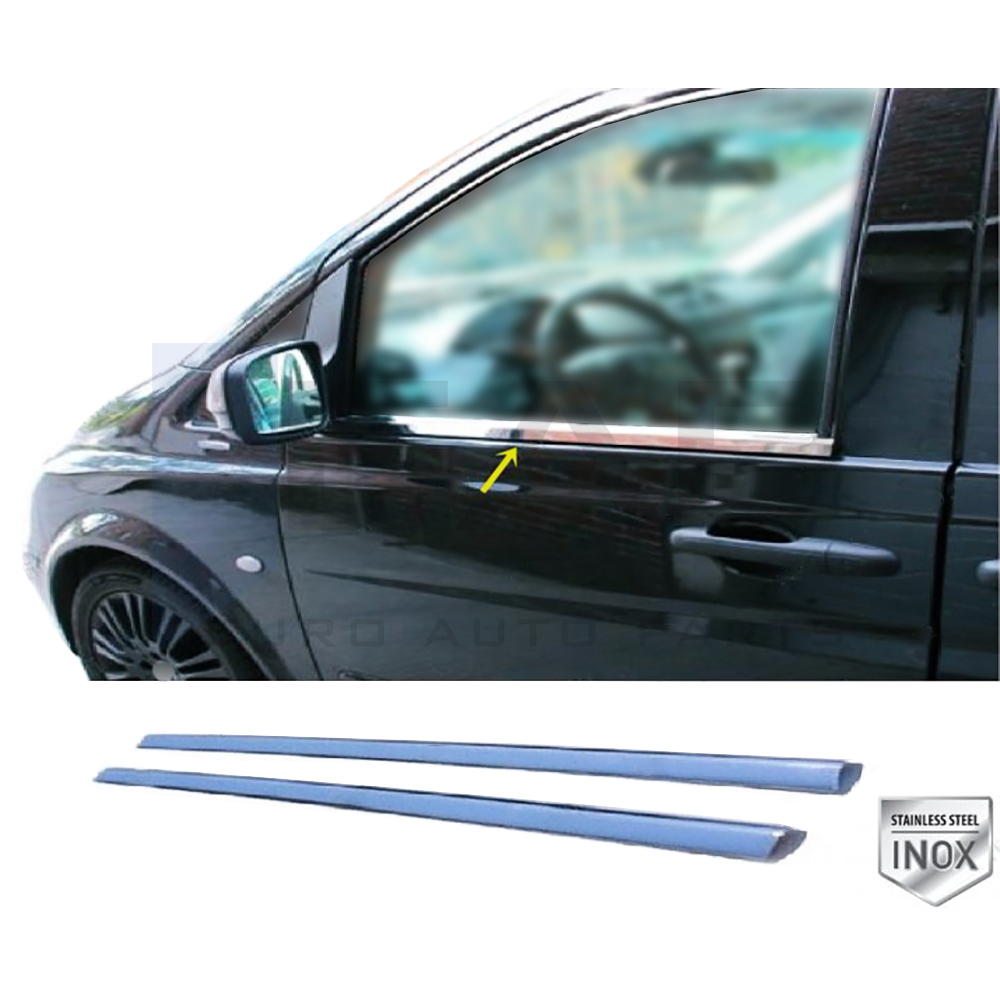 Window Frame Garnish - 2 Pcs - Stainless Steel