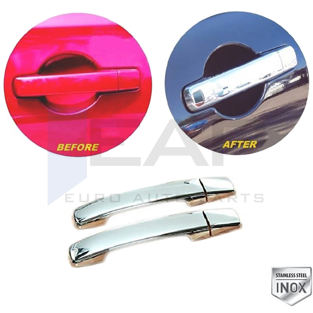 Door Handle Cover (Imperforate) - 2 Doors - Stainless Steel