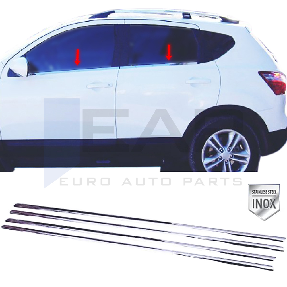 Window Frame Garnish - 4 Pcs - Stainless Steel