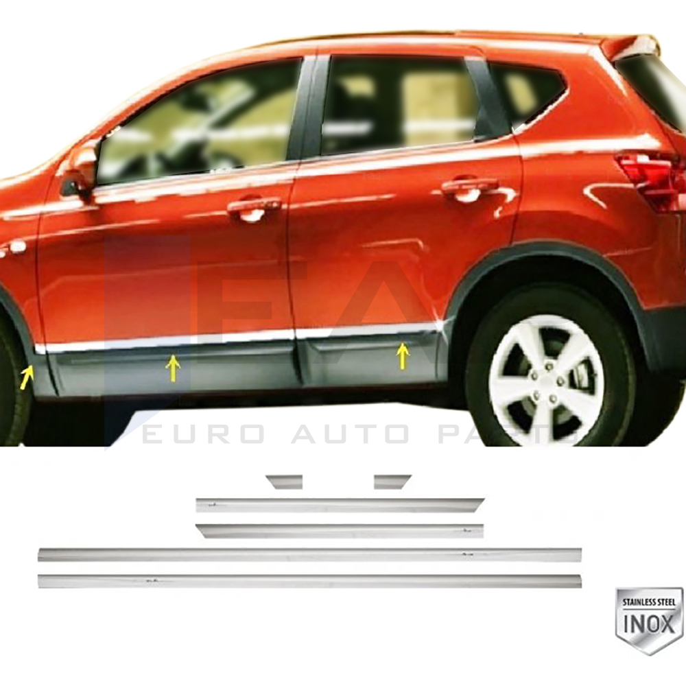 Side Door Trim - 6 Pcs - Stainless Steel