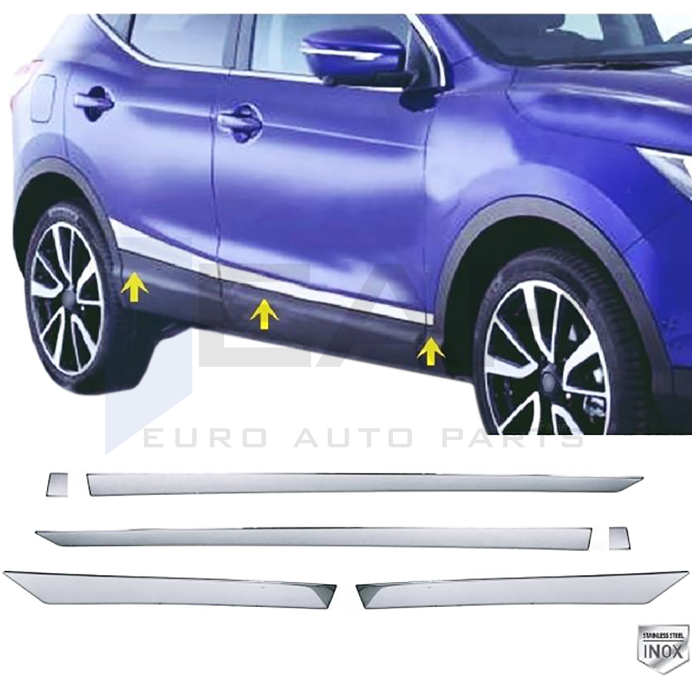 Side Door Trim - 6 Pcs - Stainless Steel