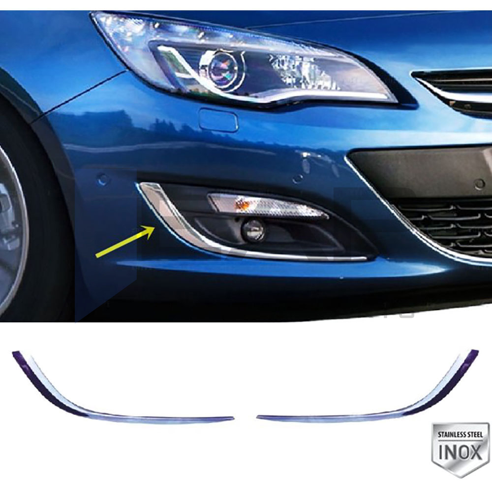 Fog Light Frame - 2 pcs - Stainless Steel 