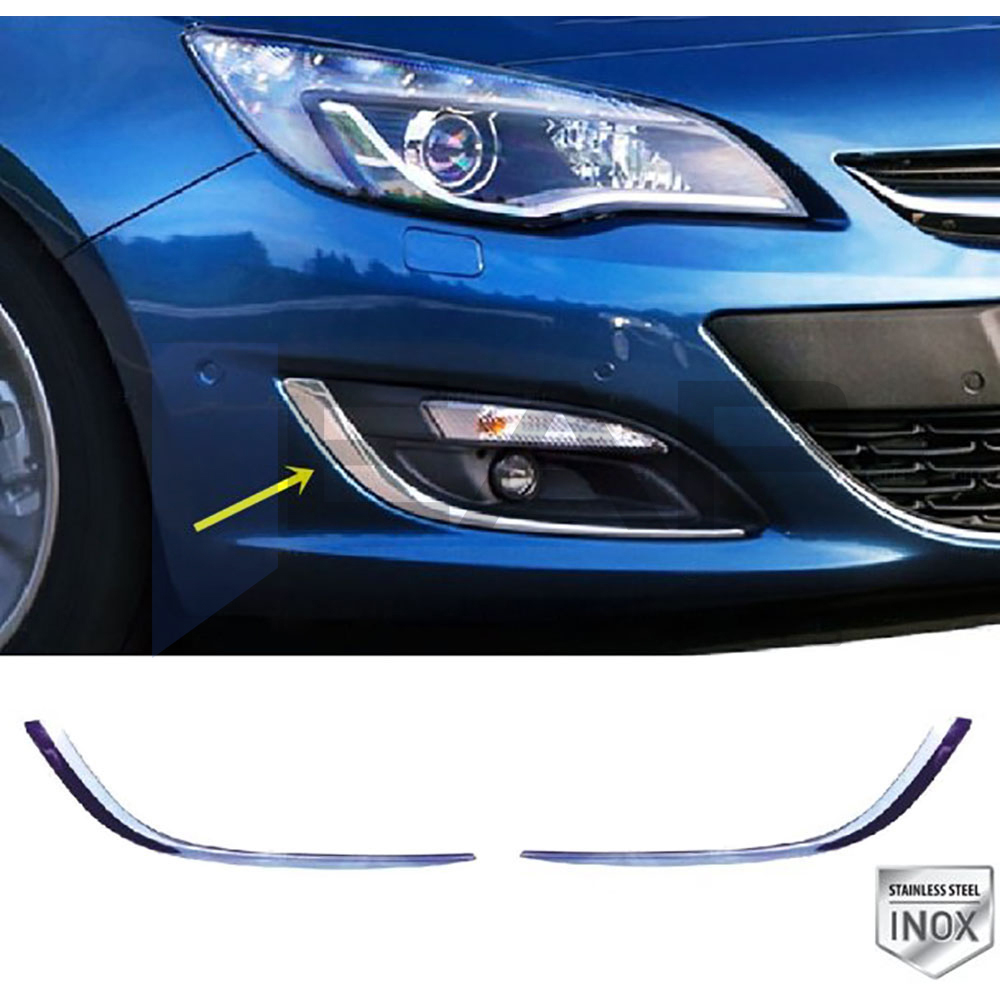 Fog Light Frame - 2 pcs - Stainless Steel 
