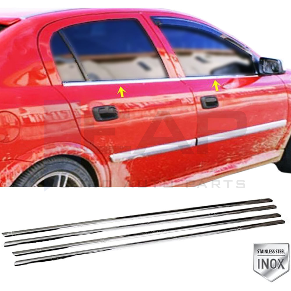 Window Frame Garnish - 4 Pcs - Stainless Steel