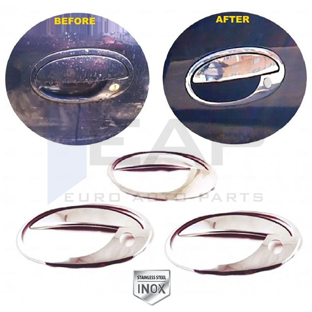 Door Handle Cover Frame - 3 Doors - Stainless Steel