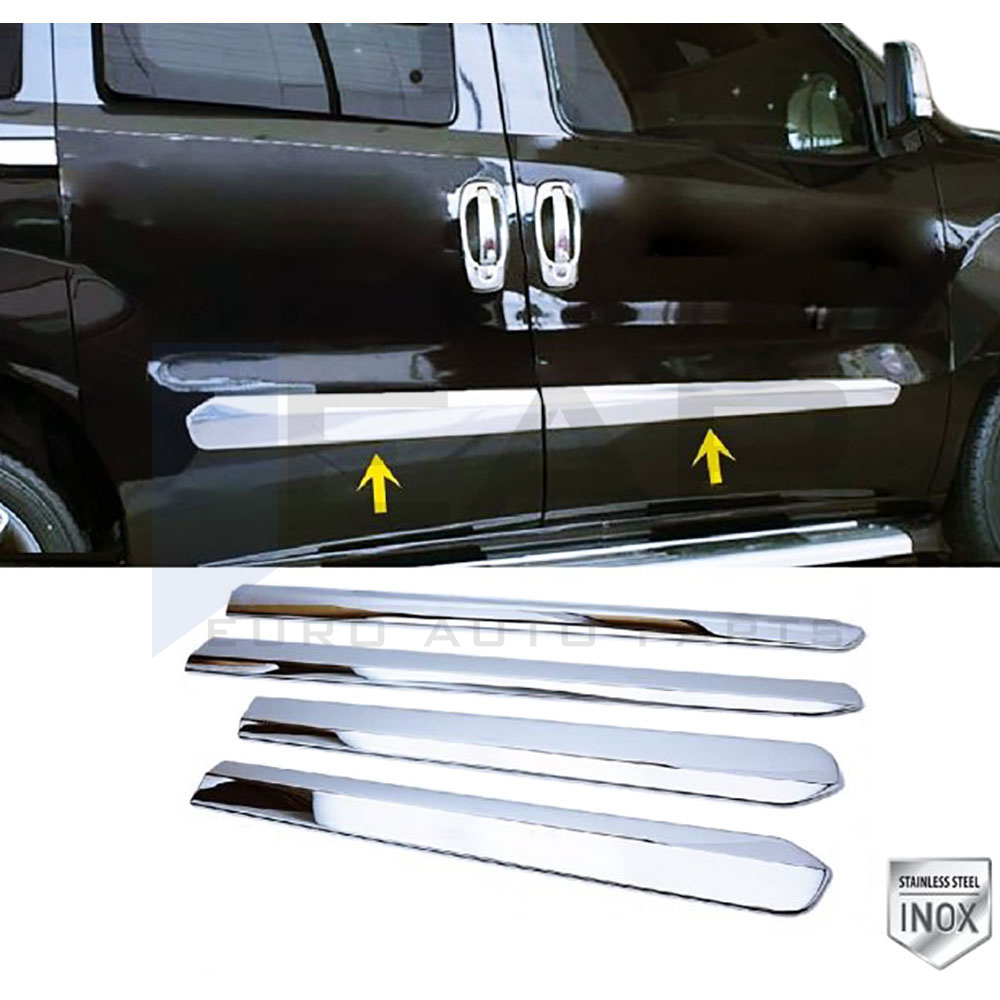 Side Door Trim - 4 Pcs - Stainless Steel