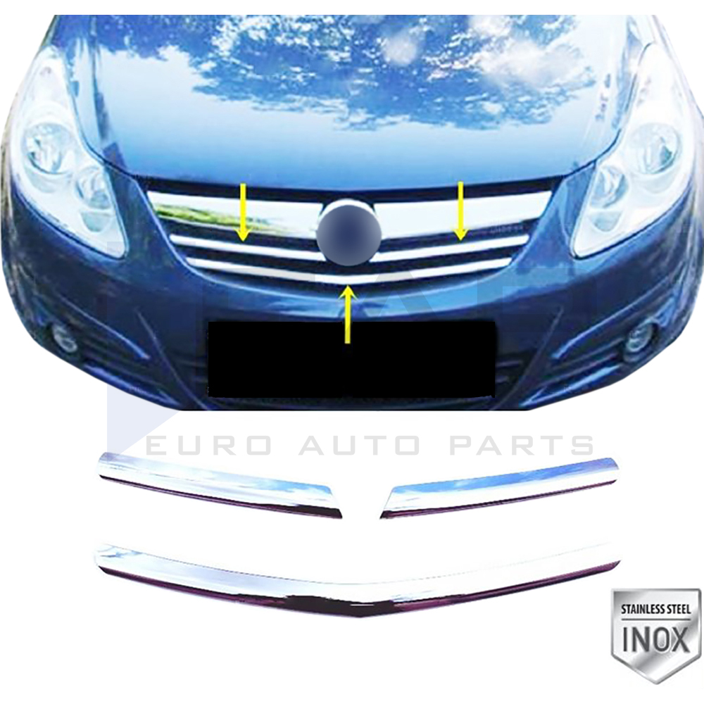 Front Grille - 3 Pcs - Stainless Steel