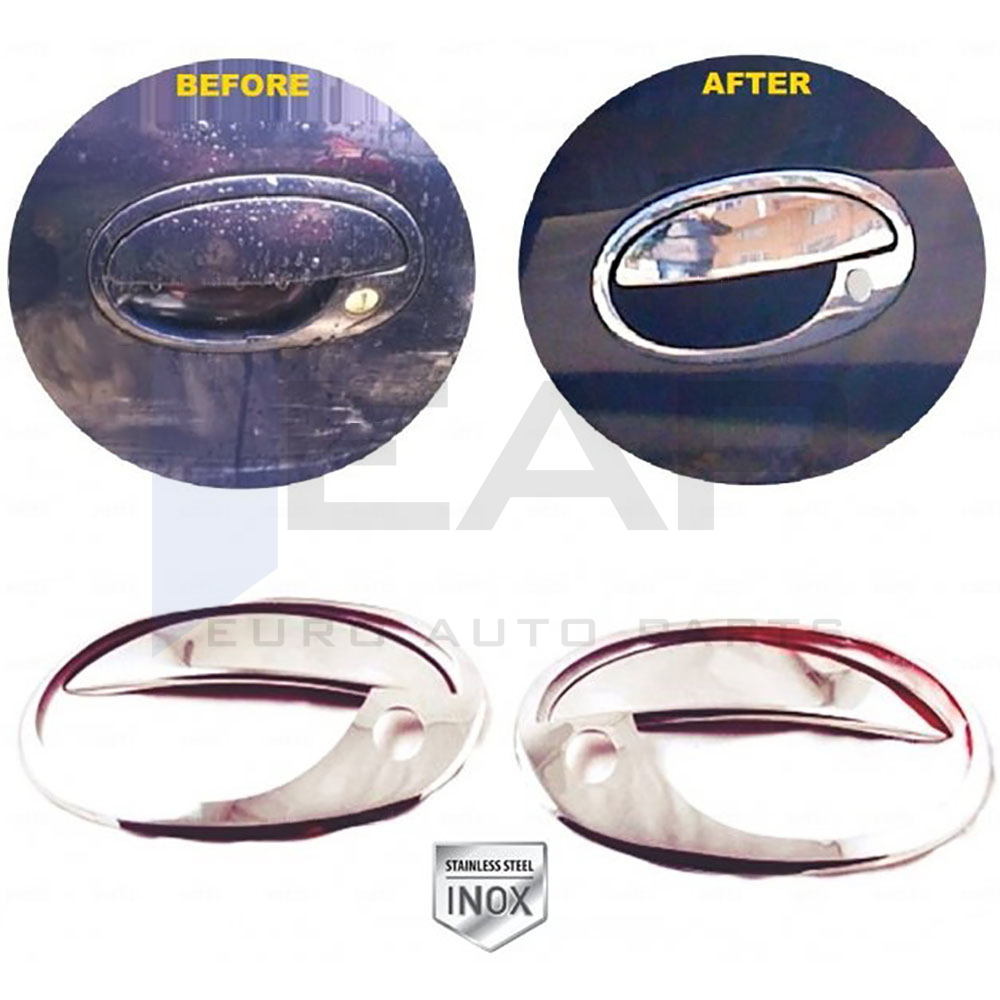 Door Handle Cover Frame (Double Hole) - 2 Doors - Stainless Steel