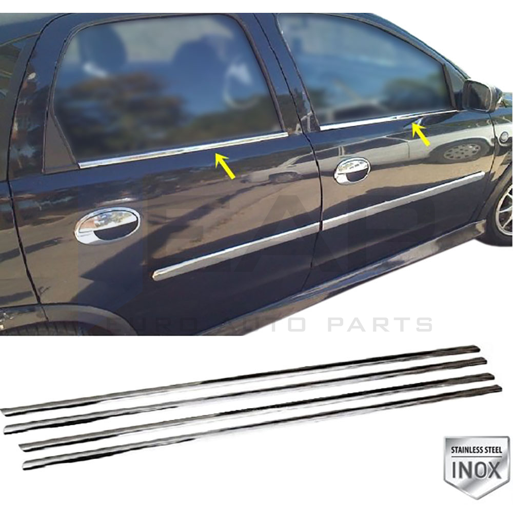 Window Frame Garnish - 4 Pcs - Stainless Steel