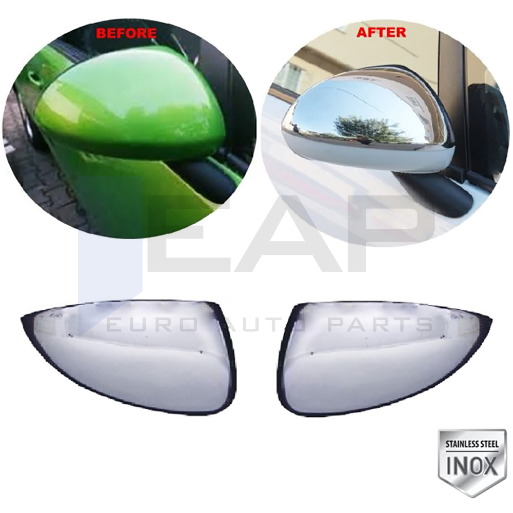 Mirror Cover - 2 Pcs - Stainless Steel