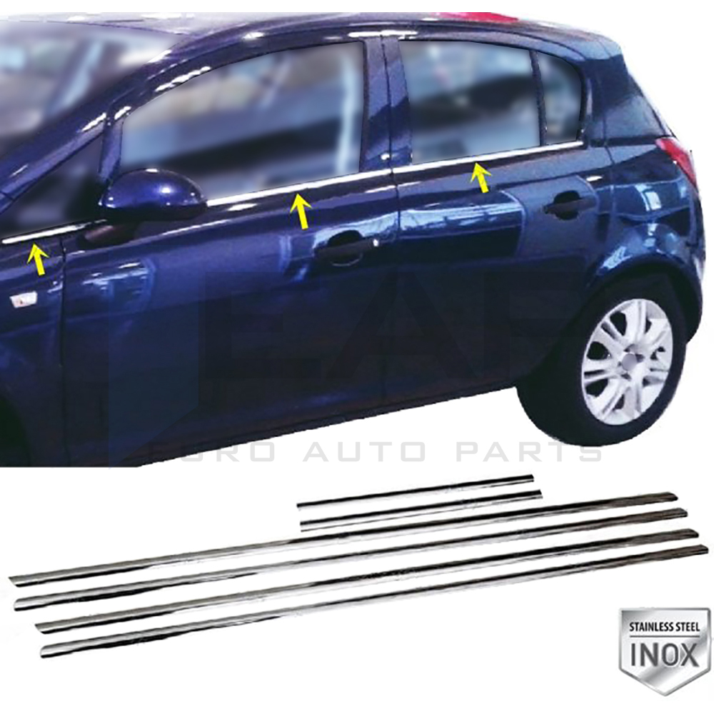 Window Frame Garnish - 6 Pcs - Stainless Steel
