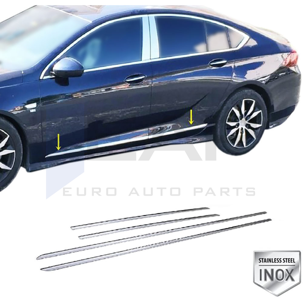 Side Door Trim - 4 Pcs - Stainless Steel