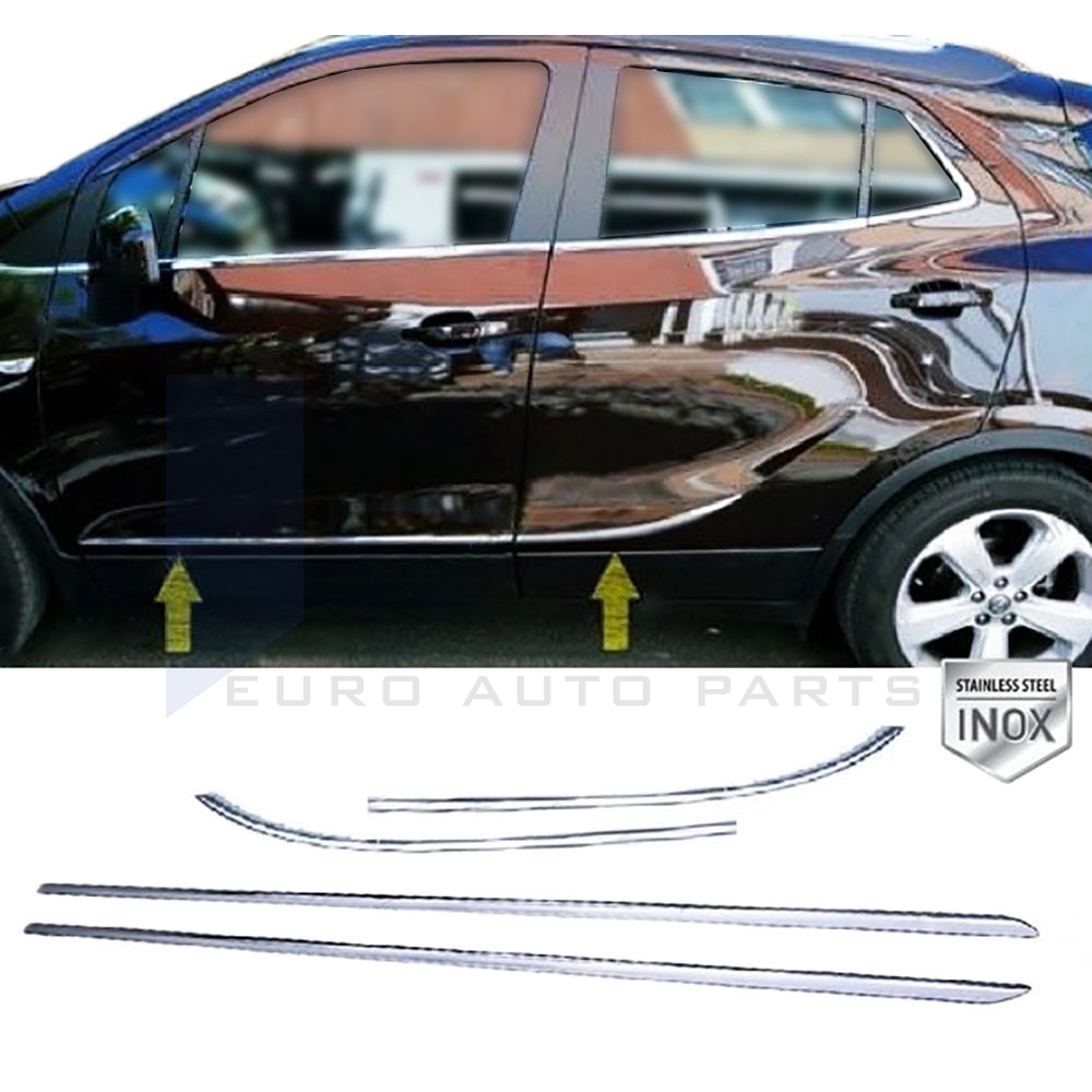 Side Door Trim - 4 Pcs - Stainless Steel